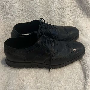 Cole Haan Zero Grand lace up shoes.  Black size 12w.